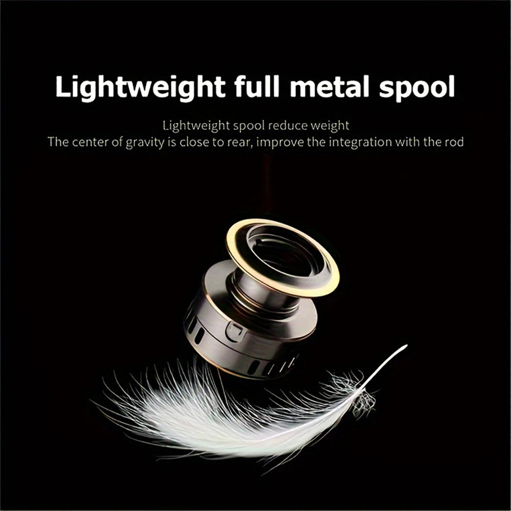 Spinning reels with metal spool and metal rocker arm, 5.2:1 gear ratio
