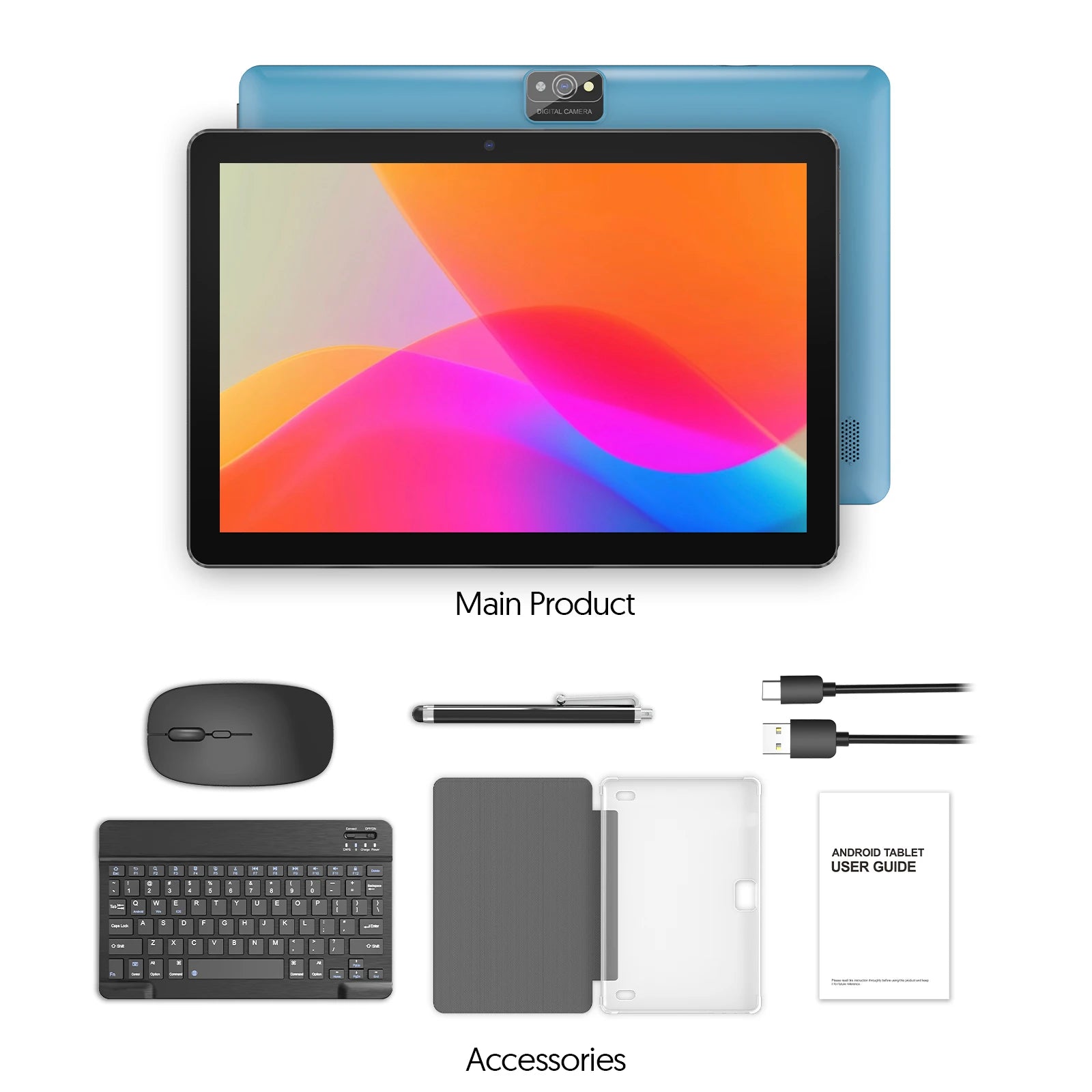 10-inch Android 13 tablet, quad-core processor, 7GB (3G+4G memory expansion) RAM+64GB ROM