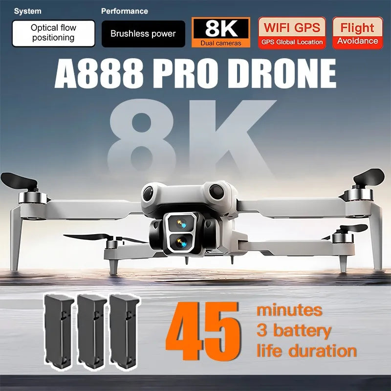 For Xiaomi A888 Pro Drone 4K Professional ESC Dual Camera