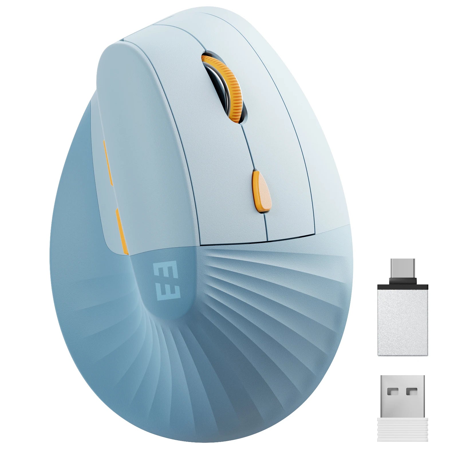 SEENDA Vertical Wireless Mouse Type C Rechargeable Ergonomic USB & Type C Mice