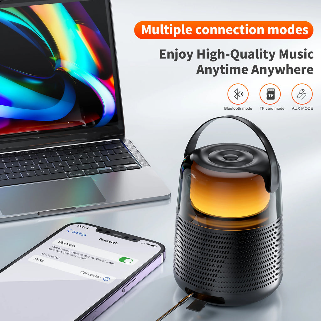 QERE HF55 Bluetooth Speaker with Hi-Res 20W Audio,Wireless HiFi Portable Speaker IPX5 Waterproof