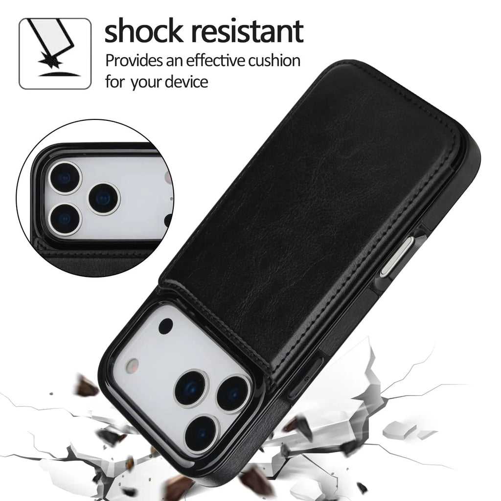 For iPhone 17/Air/17 Pro/17 Pro Max Wallet Case With Card Holder