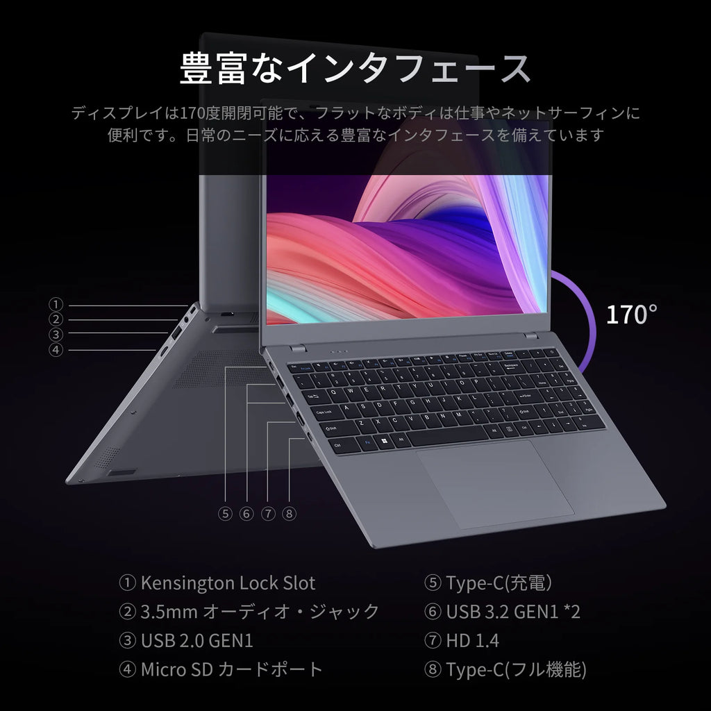 AMD Laptop Computer 15.6 inch FHD 8GB RAM 256GB SSD Dual Core Processor Up to 2.6GHz WiFi 5 BT5.0