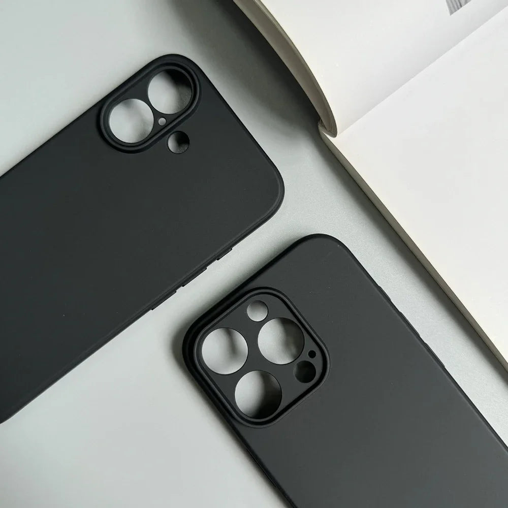 Silicone Matte Phone Case For iphone 17 Air 16 15 14 13 12 11 Pro Max 16 15 14 Plus Back Cover TPU Soft Case