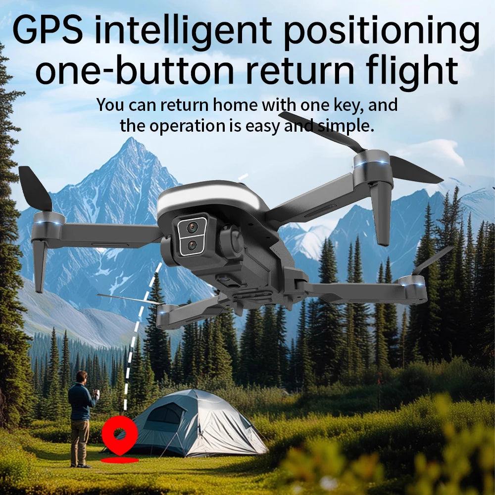 drone with 8K professional dual camera studio with remote control has 4.5inch screen