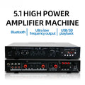 AV-369BT Bluetooth 5.1 Sound Speaker  Audio Amplifier Receiver, 6 Channel Home Theater