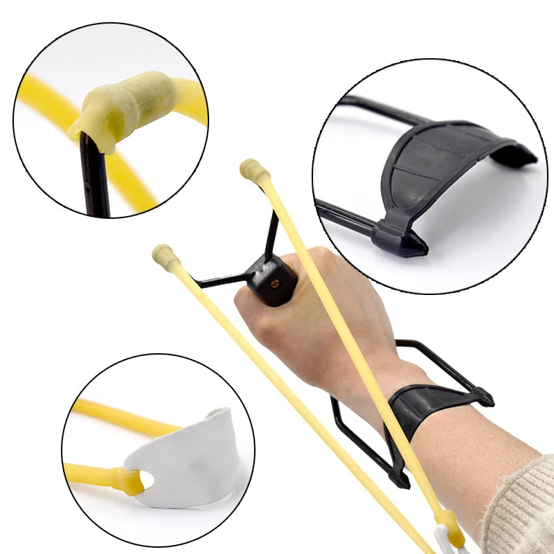 Portable Foldable Slingshot, Outdoor Wrist Support Slingshot,