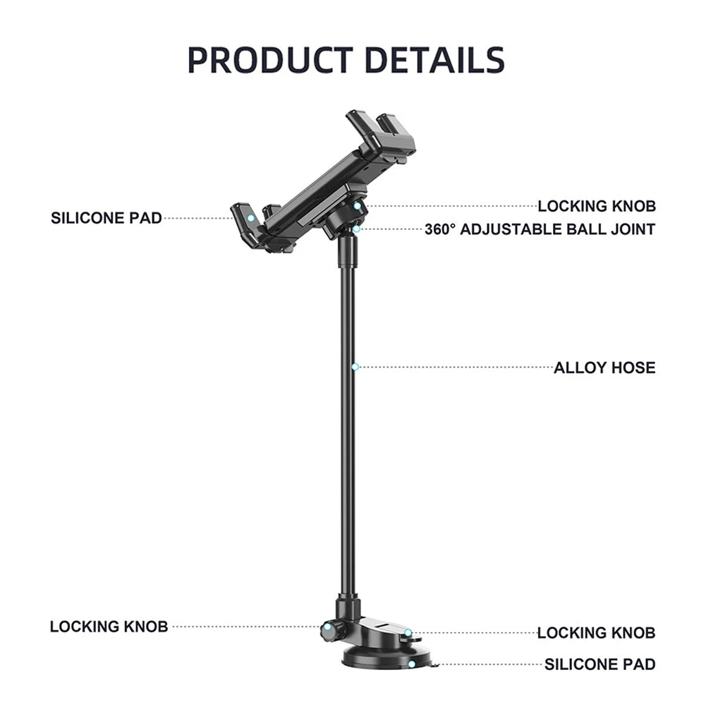 Suction Cup Windshield Car Tablet Mount Adjustable Dashboard Phone Tablet Holder T