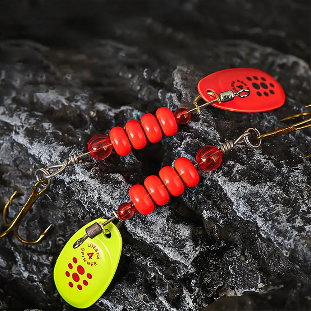 5pcs Metal Spoon Spinner Fishing Lure with Tackle Box