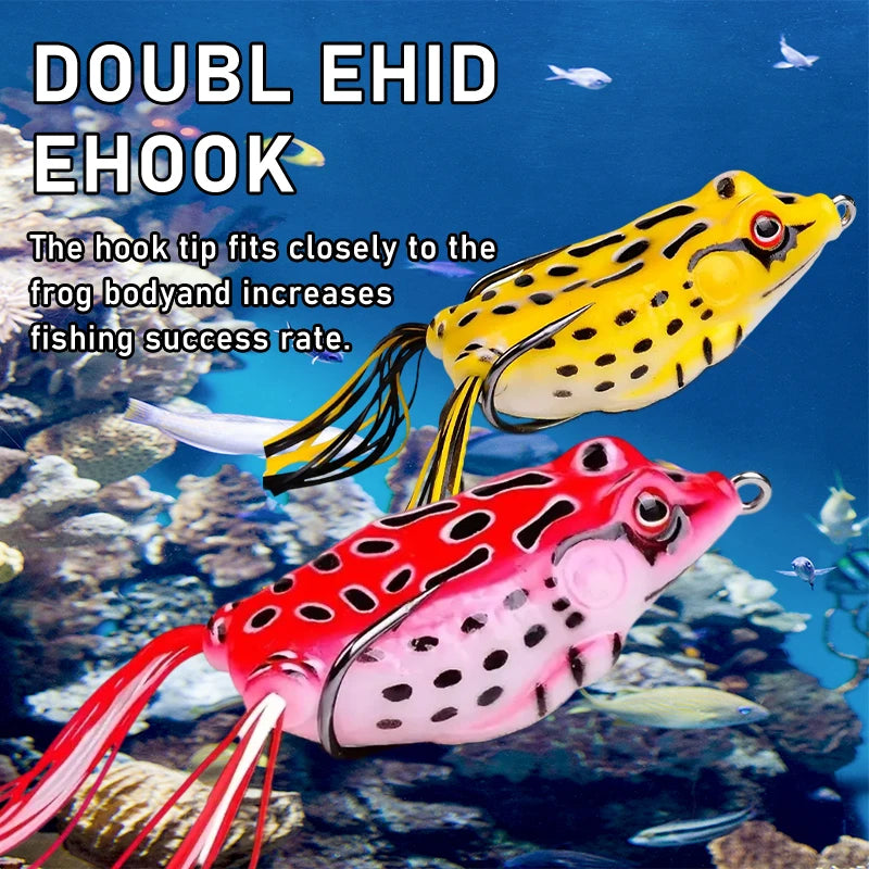 10pcs Frog Shape Lure Soft Tube Bait Plastic Fishing Lure