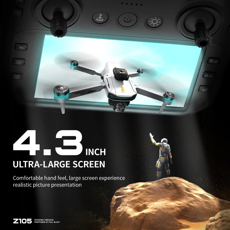 Xiaomi Mijia Z105 Drone Brushless 4.3 Big Screen Remote 4K HD Camera Optical Flow