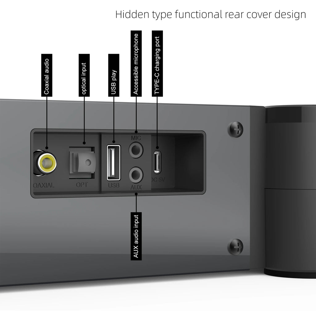 40W TV Speaker Wired Wireless Bluetooth Sound Home Theater