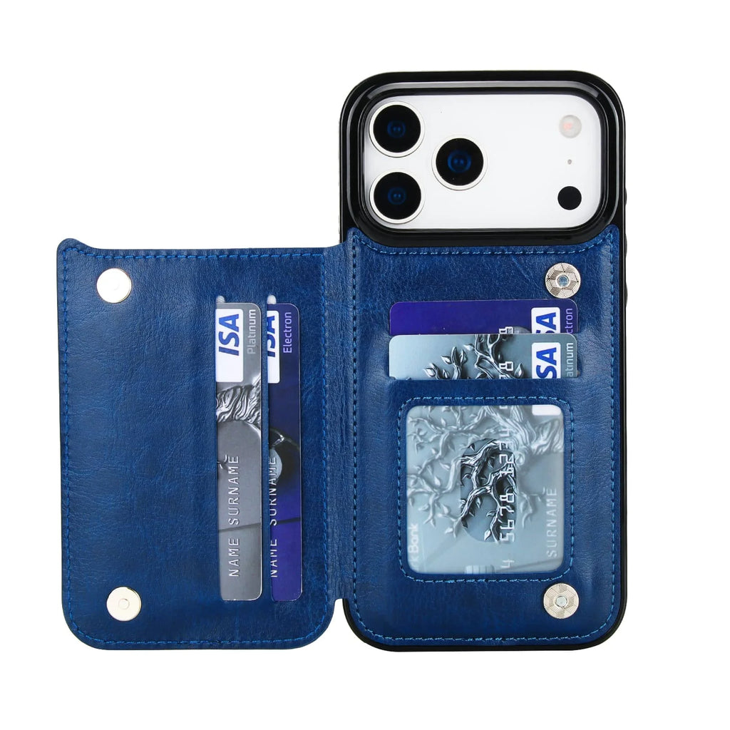 For iPhone 17/Air/17 Pro/17 Pro Max Wallet Case With Card Holder