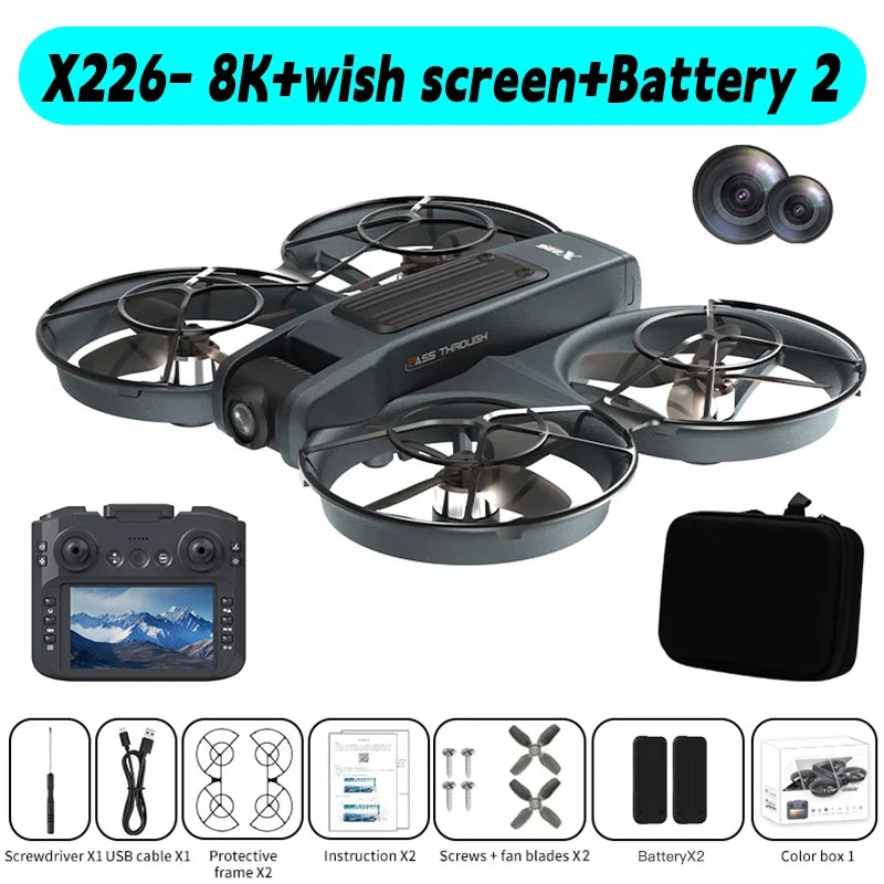 For Xiaomi X226/VR RC Drone 8K Professional 4K HD Dual Camera Brushless Motor