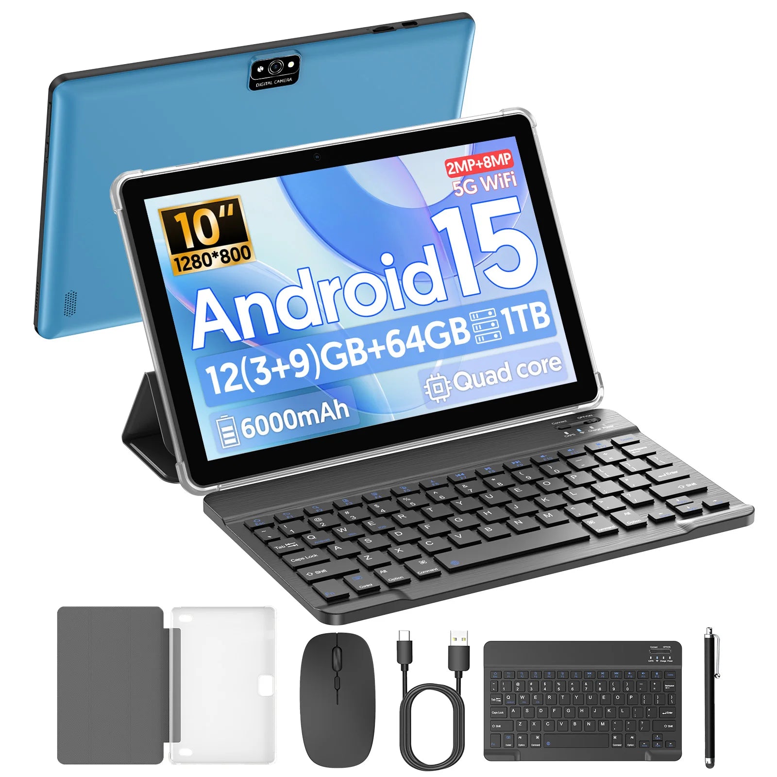 10-inch Android 13 tablet, quad-core processor, 7GB (3G+4G memory expansion) RAM+64GB ROM