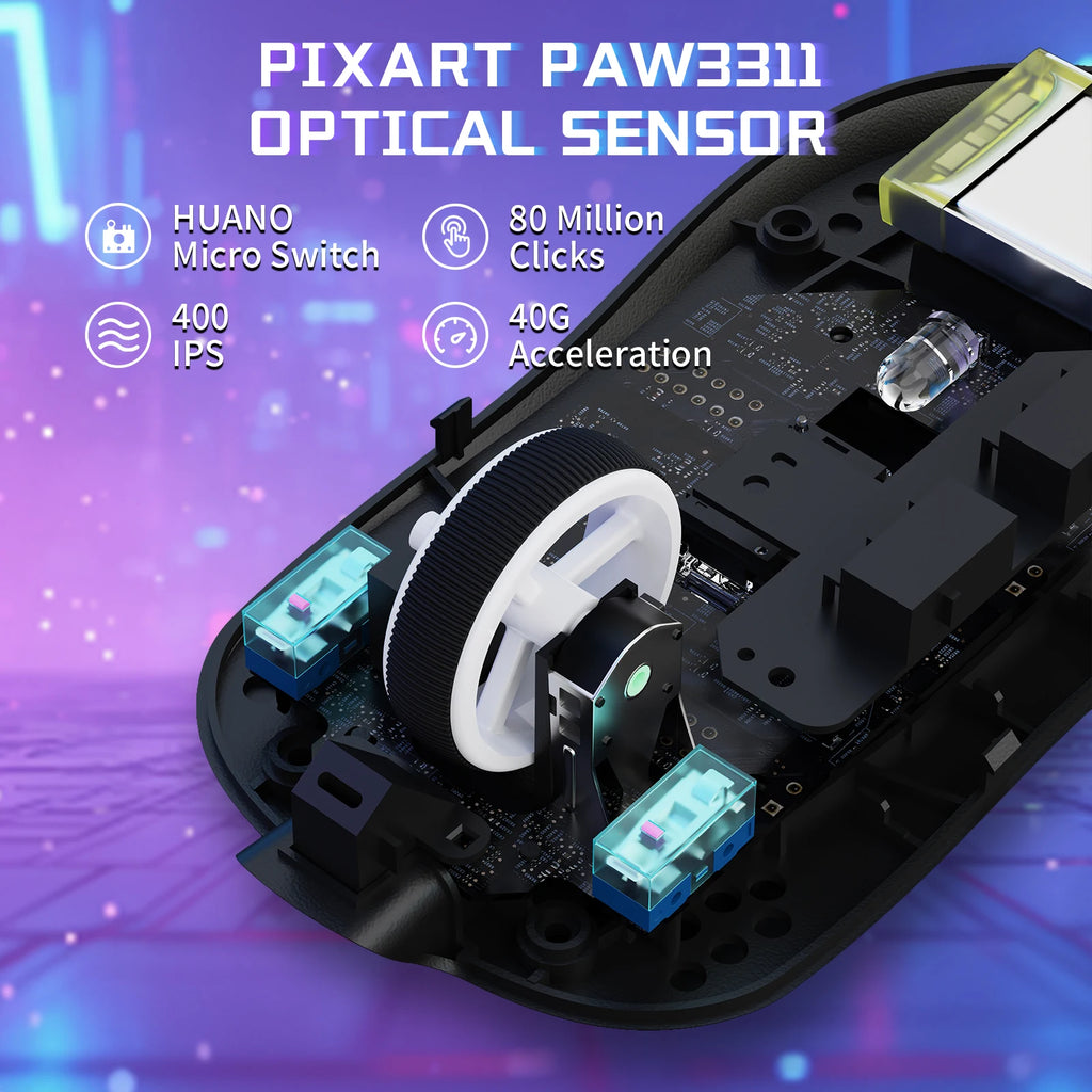 ATTACK SHARK X8 SE Wireless Gaming Mouse, 55g Ultralight PAW3311 Sensor, BK52820 Chip, 25,000 DPI