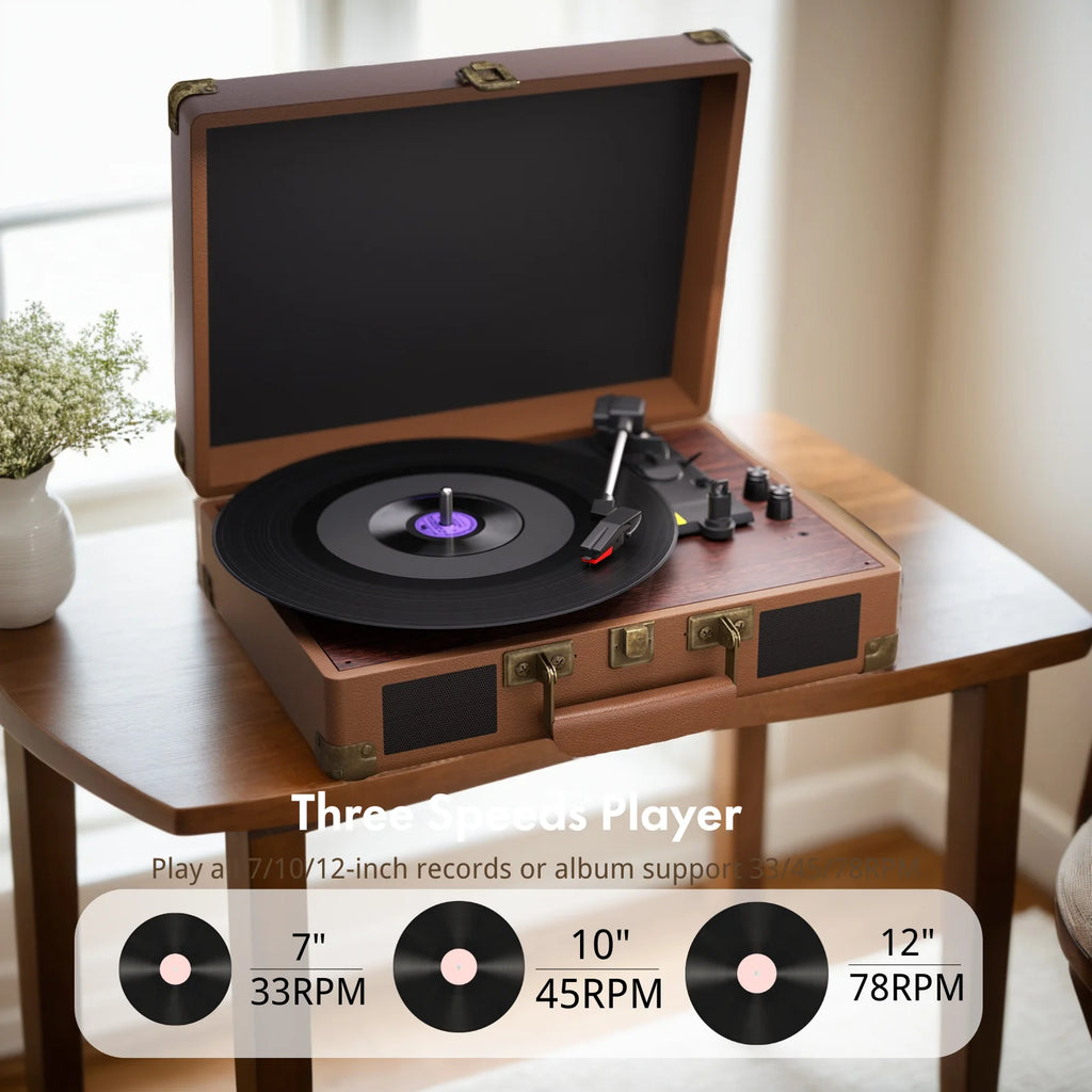 MAIO  Record Player, 3-Speed 33/45/78RPM Vinyl Spinner