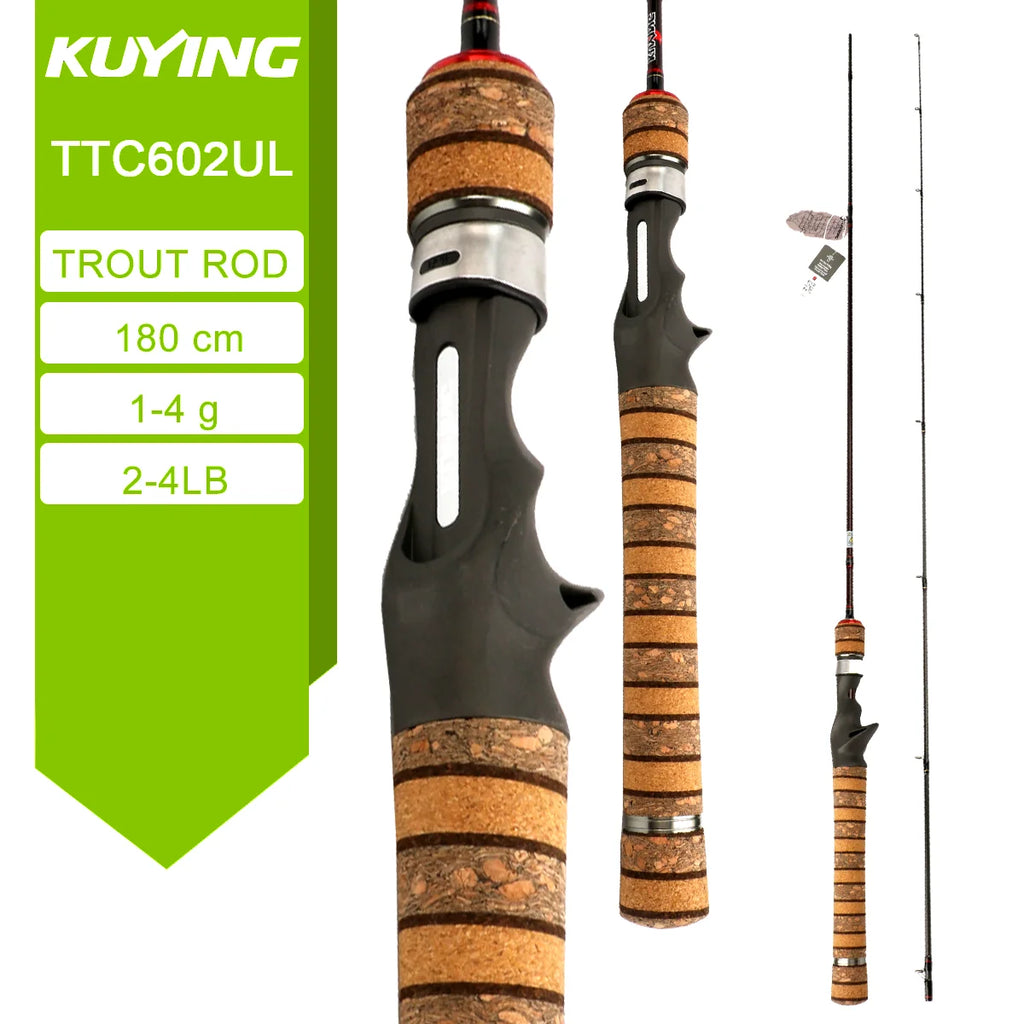 KUYING TETON TTC662L TTC632UL TTS662L TTC602LS TTS602LS Fishing Lure Rod Casting Spinning River Stream Carbon