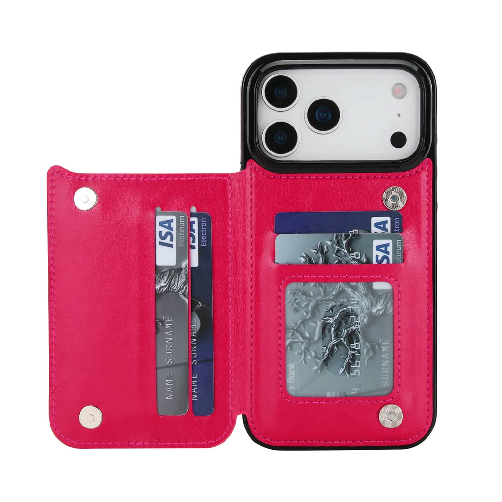For iPhone 17/Air/17 Pro/17 Pro Max Wallet Case With Card Holder