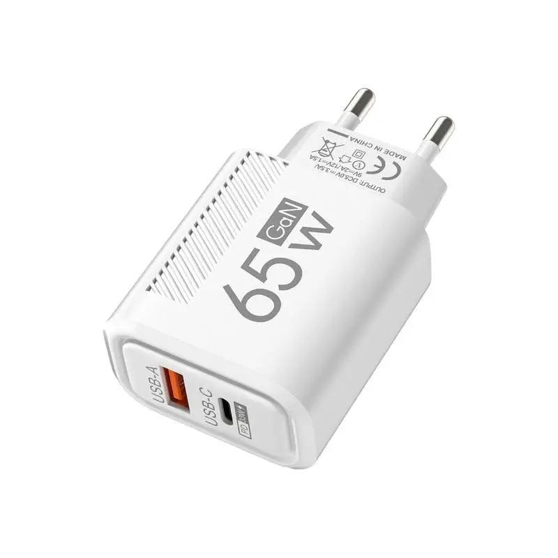 65w 2-Port USB C Wall Charger Phones Double Port Quick