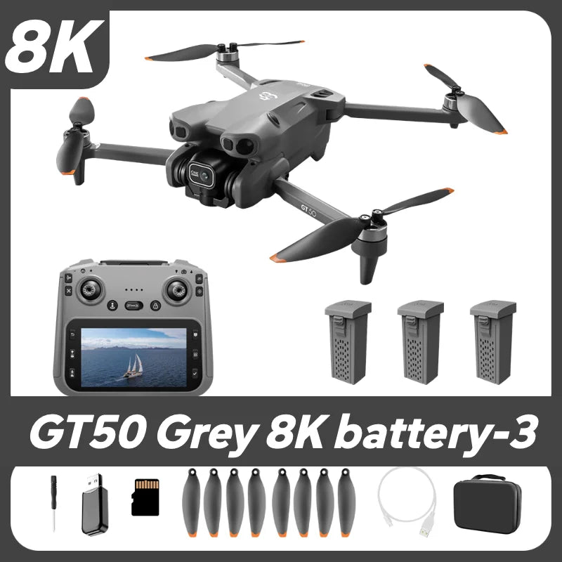Best sales GT50 Drone 4.3-Inch Screen Remote Control 8K EIS 183g