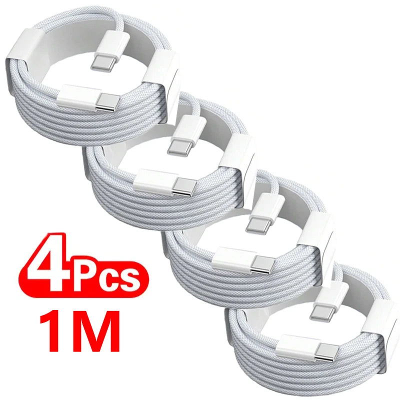 4PCS USB C Cable to USB C 100W Fast Charging Charger Cable