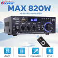 Woopker AK45 Pro Audio Amplifier Max Output 820W Channel 2.0 Bluetooth AMP Karaoke