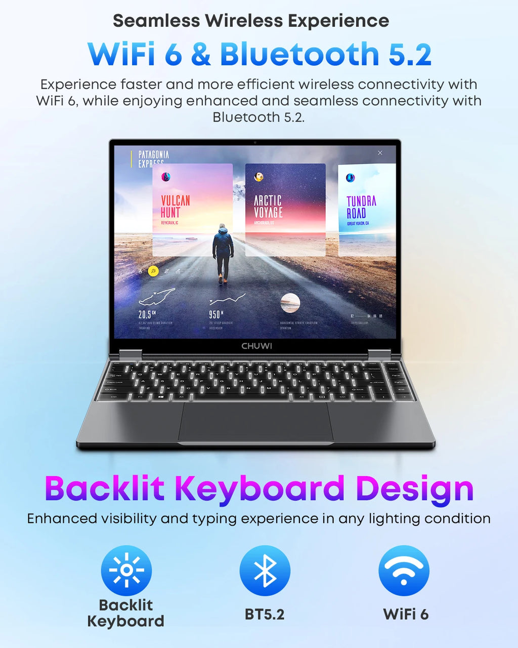 CHUWI FreeBook 2-in-1 Laptop 13.5'' Intel N150(UP to 3.6GHz) 16GB LPDDR5 RAM 512GB SSD  Windows 11