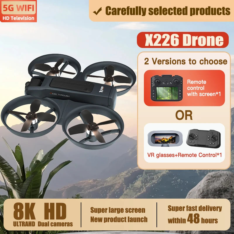 For Xiaomi X226/VR RC Drone 8K Professional 4K HD Dual Camera Brushless Motor