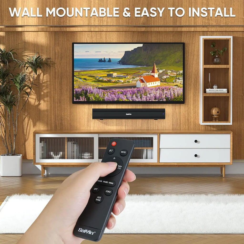 Saiyin Sound Bars for Tv, 40 Watt Small Tv Sound Bars