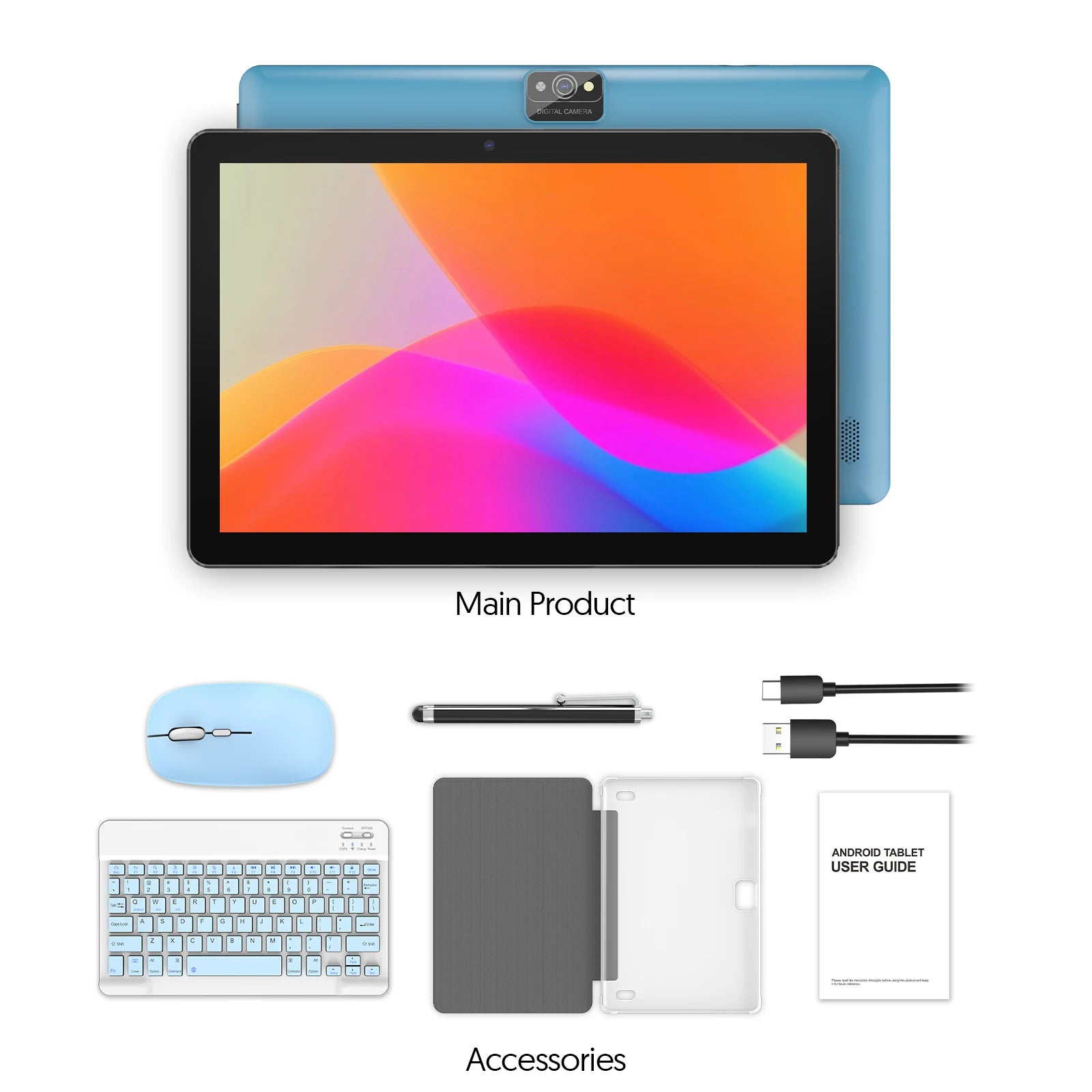 10-inch Android 13 tablet, quad-core processor, 7GB (3G+4G memory expansion) RAM+64GB ROM