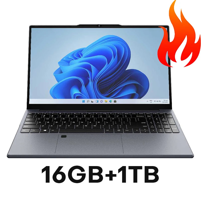 15.6" Ultra Slim Intel Core i7 6500U Laptop Computer Windows 11 16GB DDR4 1TB SSD Notebook PC