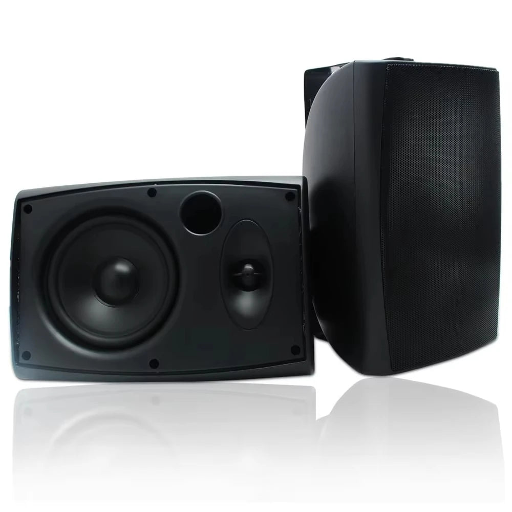 Herdio 6.5 Inches Outdoor Bluetooth Speakers 2 Way Wall Mount Sound Box Home Theater Subwoofer