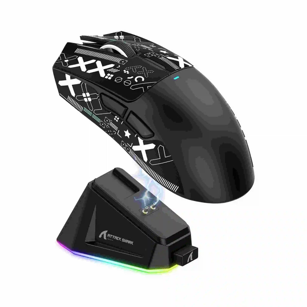 ATTACK SHARK X11 Lightweight Wireless Gaming Mouse with RGB Charging Dock