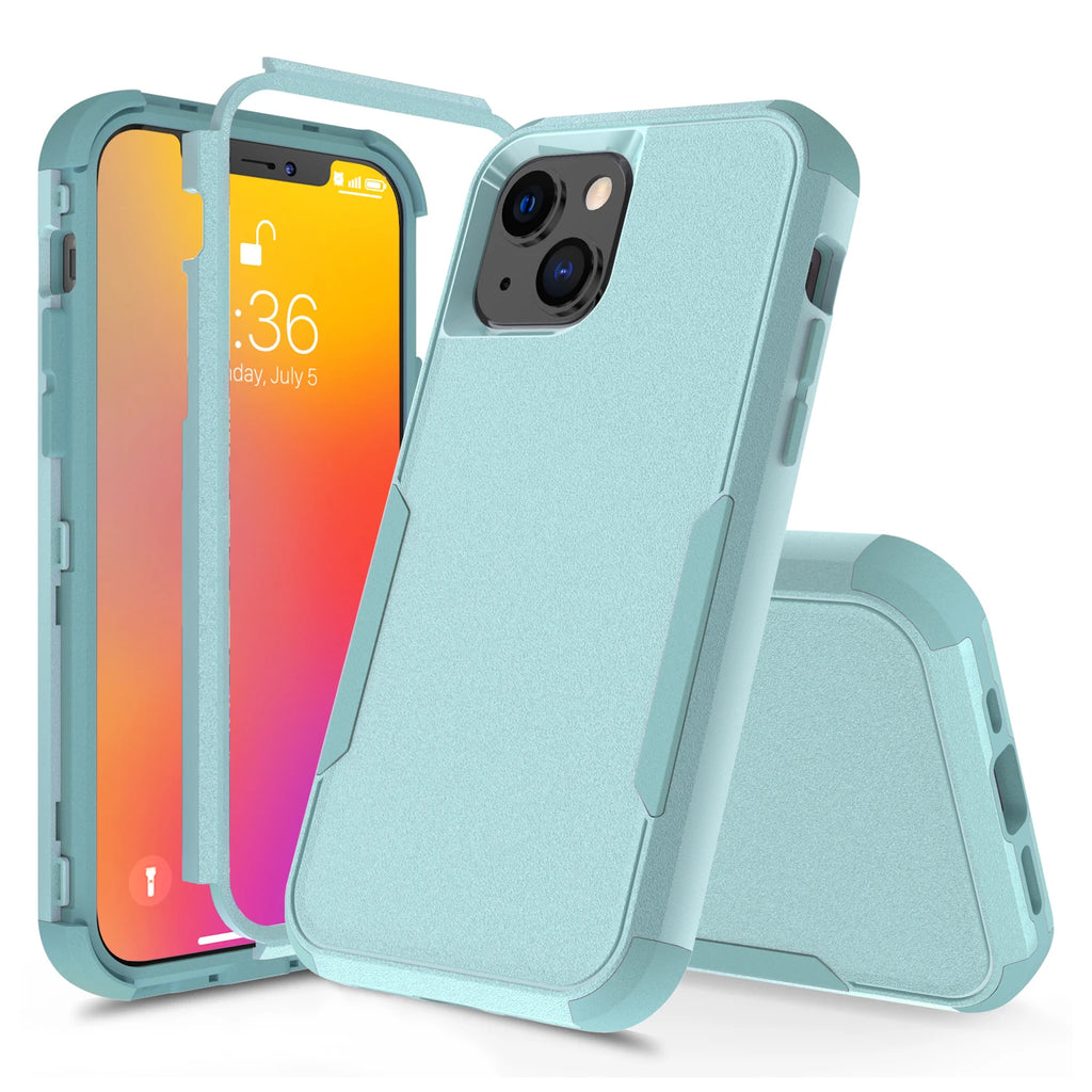 3 Layer Case for iPhone17 16 15 14 13 Pro Max Mini 12 11 7 8 Plus XS Max XR